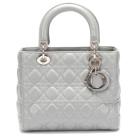 dior lady dior grey|grey Dior purse.